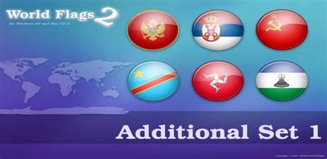 World Europe Asia Flags Icons Set Download