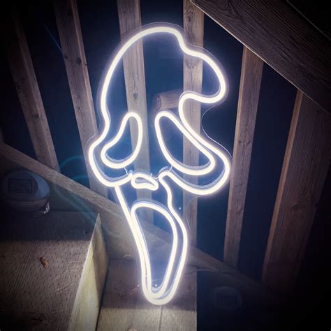 Scream Ghost Halloween Neon Style Led Sign Custom Neon Neon Etsy