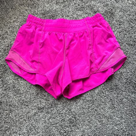 POW Pink Lululemon Hotty Hot Shorts Size Depop
