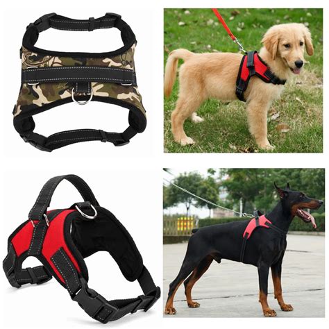 2017 New Heavy Duty Nylon Dog Pet Harness Padded Extra Big Large Medium ...