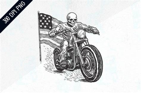 Skeleton American Skull Sublimation Graphic By Craftinglia Creative