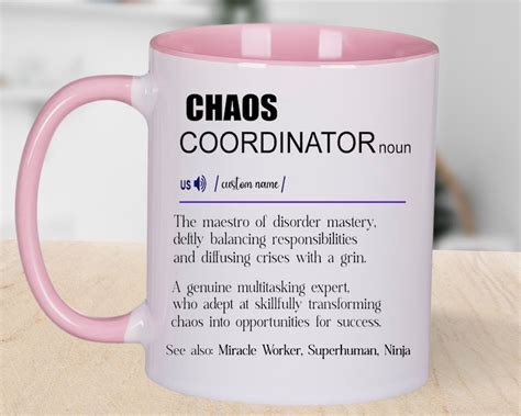 Customized Chaos Coordinator Mug Tumbler Funny Coffee Mug Etsy