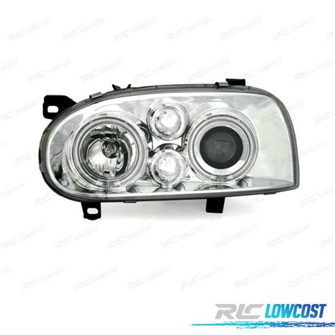 Faros Para Volkswagen Vw Golf Mk Ojos Angel Look Mk Fondo Cromo