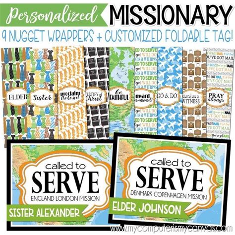 Personalized Missionary Nugget Wrappers {called To Serve} Printable