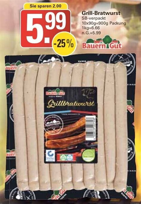 Bauern Gut Grill Bratwurst G Packung Angebot Bei Wez