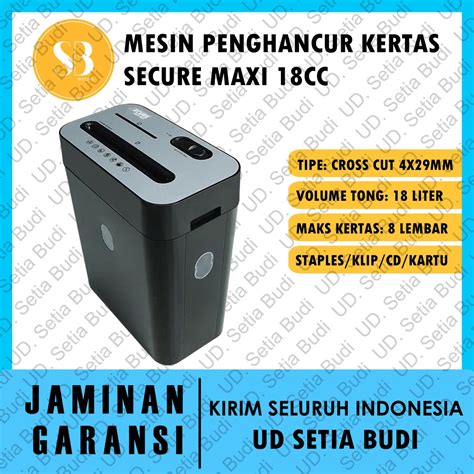 Jual Mesin Panghancur Kertas Secure Maxi Cc Asli Dan Bergaransi