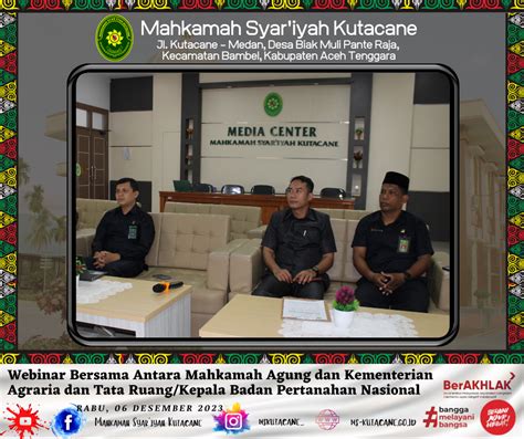 MS Kutacane Ikuti Acara Webinar Antara Mahkamah Agung Dan Kementerian