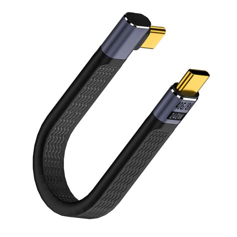 Qianrenon W Usb C Winkel Pd Schnell Laden Kurzes Kabel Gbps