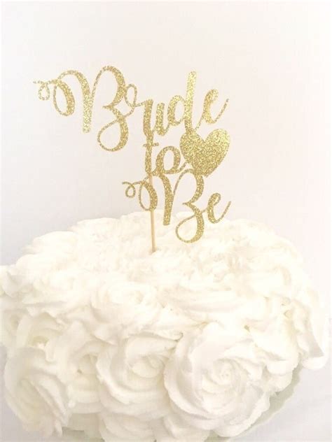 Bride To Be Cake Topper Gold Glitter Banner Bridal Shower