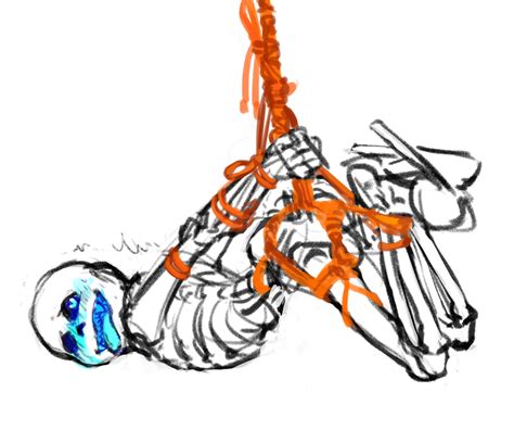 Rule 34 2010s 2018 Animated Skeleton Blue Blush Blue Eyes Blue Tongue Bondage Bound Arms Bound