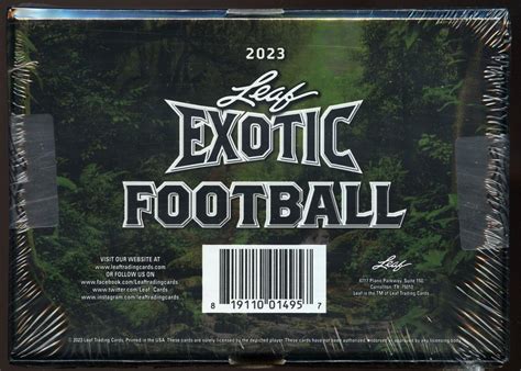 2023 Leaf Exotic Football Hobby Box 3 Auto Factory Sealed Ebay