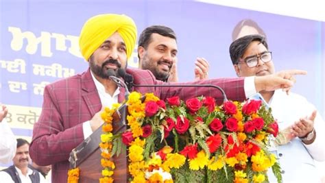 Agency News Bhagwant Mann Lays Foundation Stone Of Canal Water Based