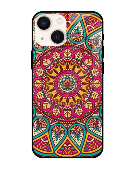 Buy Elegant Mandala Printed Premium Glass Cover For Apple Iphone