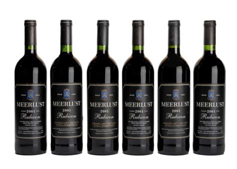 Meerlust Rubicon 2001 6 1 X 6 750ml Strauss And Co