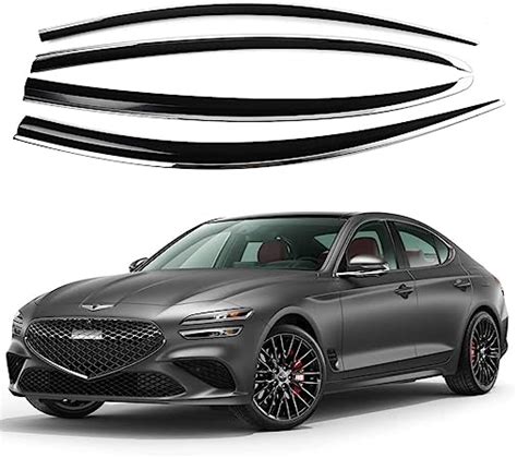 Autoclover Tape On Rain Guards Window Visors 4 Pcs Set For Genesis G70 2017 2018