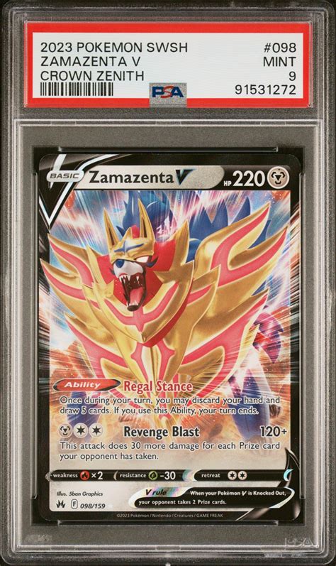 Pokemon Sword And Shield Crown Zenith Zamazenta V Psa Gamestop