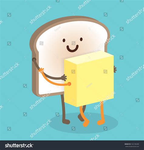 Bread Butter Vectorillustration Stock Vector Royalty Free 162196280