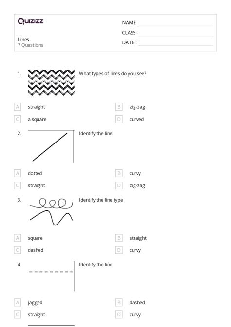 Lines Worksheets For St Grade On Quizizz Free Printable