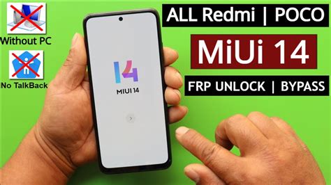 All Redmi Poco Miui 14 FRP Unlock Bypass Google Account Lock Without PC