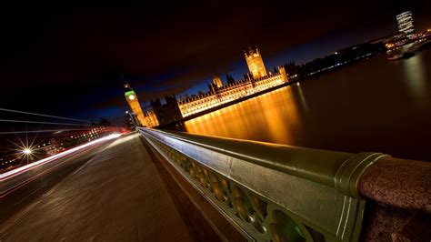 Wallpaper London Cityscape Night Reflection Evening Bridge Dusk