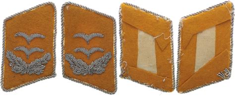 Reich Uniformteil Luftwaffen Kragenspiegel Oberleutnant Der Flieger