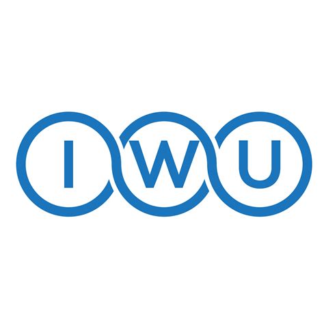 IWU letter logo design on white background. IWU creative initials ...