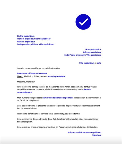 Exemple D Une Lettre De Resiliation Du Contrat Modele Porn Sex Picture