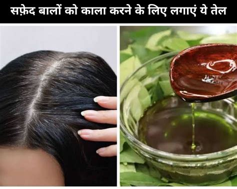 Apply This Oil To Turn White Hair Black In Hindi सफ़ेद बालों को काला