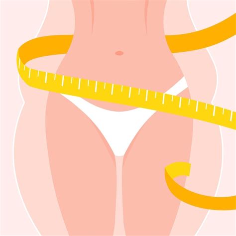 Del Sobrepeso A La Delgadez Cuerpo De Mujer De Belleza Con Cinta