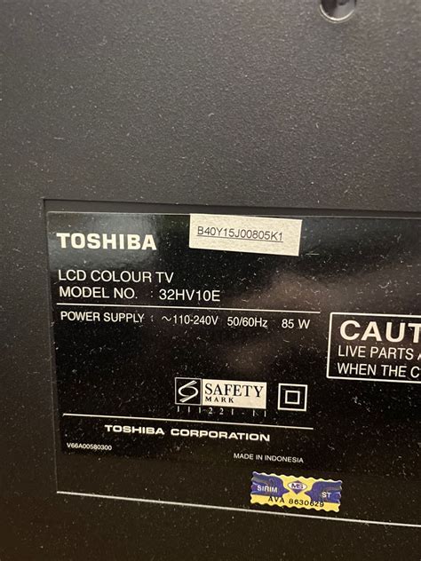 Toshiba 32HV10 32 REGZA Multisystem LCD TV TV Home Appliances TV