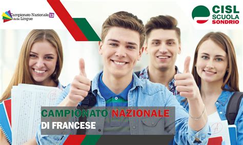 UN CAMPIONE DI FRANCESE Cisl Scuola Sondrio