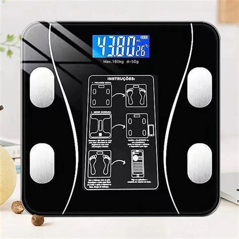 Smart Body Fat Digital Bathroom Scale with Bluetooth Technology Black