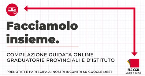 Compilazione Guidata Online Graduatorie Provinciali E Distituto Flc