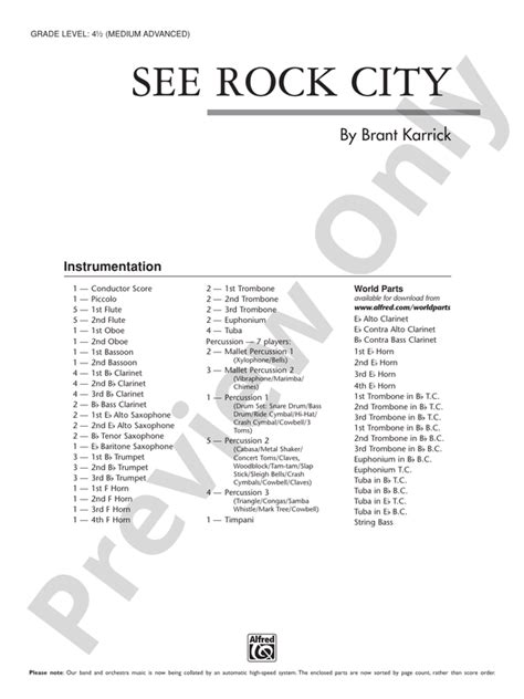 See Rock City Concert Band Conductor Score And Parts Brant Karrick Digital Sheet Music Download