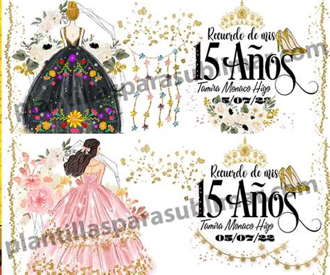 Diseños 15 AÑOS plantillas tazas Plantillas para sublimar