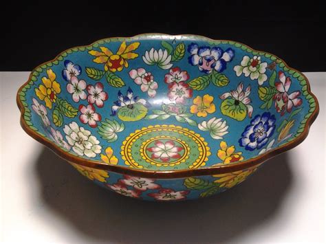 Antique Chinese Cloisonne Bowl Chinese Famille Rose By Artiques