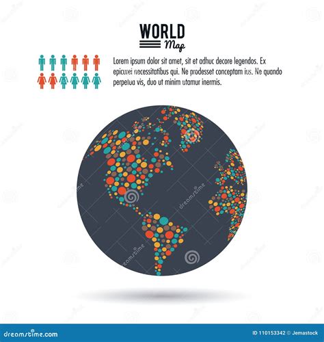 Mapa Do Mundo Infographic Ilustra O Do Vetor Ilustra O De Vetor