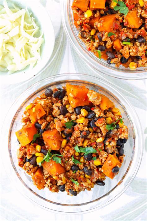 Mexican Chicken Sweet Potato And Black Bean Skillet That Spicy Chick