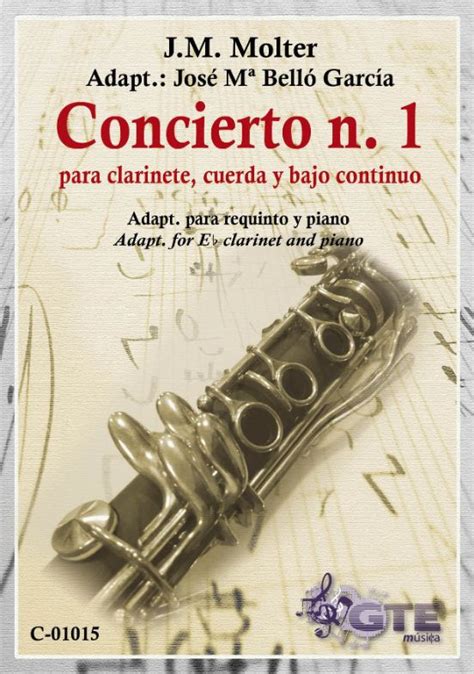 CONCIERTO N 1 PARA CLARINETE CUERDA Y BAJO CONTINUO GTE Música