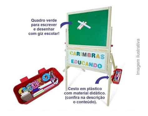 Quadro Lousa Magnético Infantil 3 Em 1 Educativo Pedagógico Frete Grátis