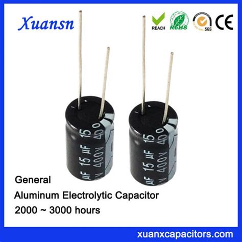 General 15uf 400v Aluminum Capacitor Electrolytic Factory