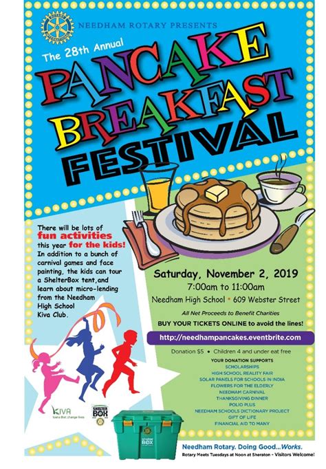 Nov 2 Rotary Club Of Needhams Pancake Breakfast Festival Needham