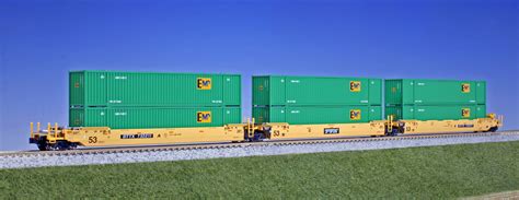 N Scale Kato Usa Container Car Articulated Well