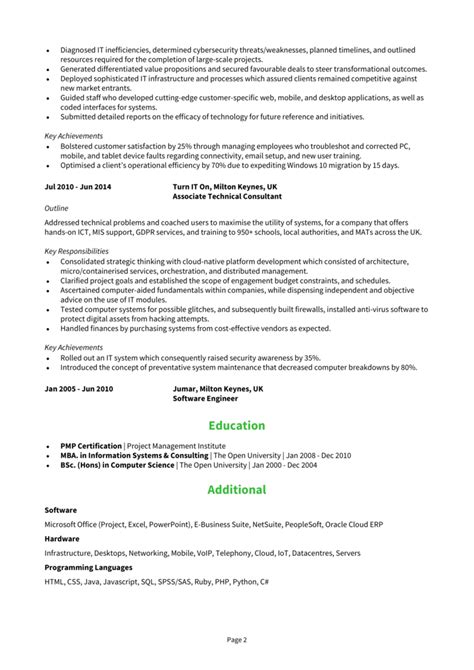 Accenture Consultant Cv Example Guide Win Interviews