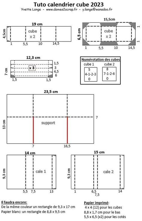 Calendrier Cube Et Son Tuto Yvette Dames Scrap In Scrapbook