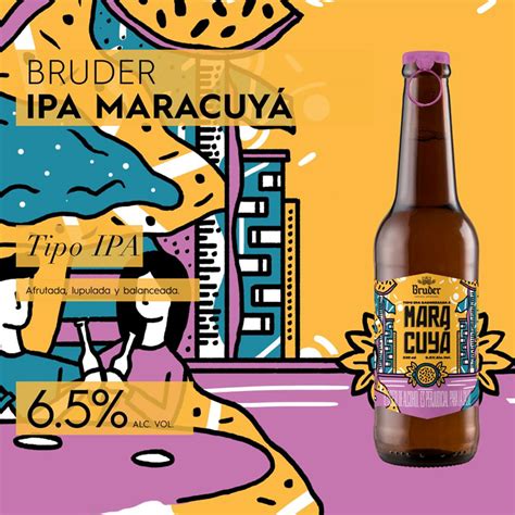 Cerveza Maracuy Ipa Indian Pale Ale Botella Ml Bruder