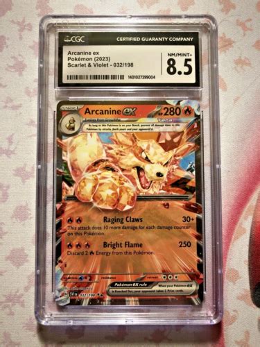 Pok Mon Tcg Arcanine Ex Scarlet Violet Base Set Holo Double