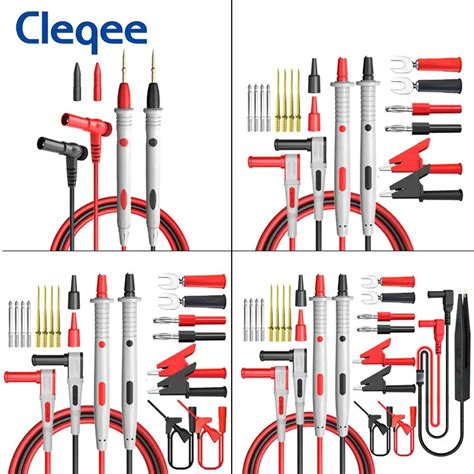 Cleqee multímetro Universal serie P1503 Kit de cables de prueba con