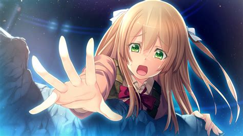 Blonde Hair Bow Cinematograph Game Cg Green Eyes Innocent Bullet Long