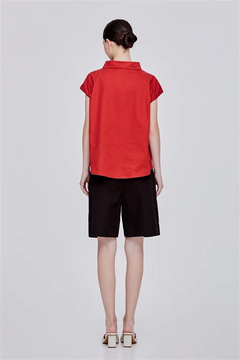 Stand Collar Blouse Sans And Sans